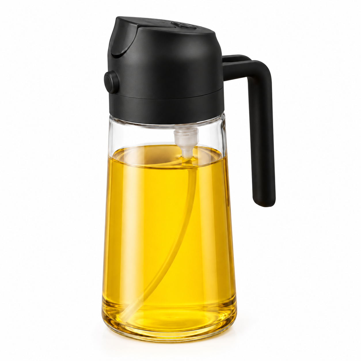 2-in-1 Plastic Spray Oil Bottle - 500ml