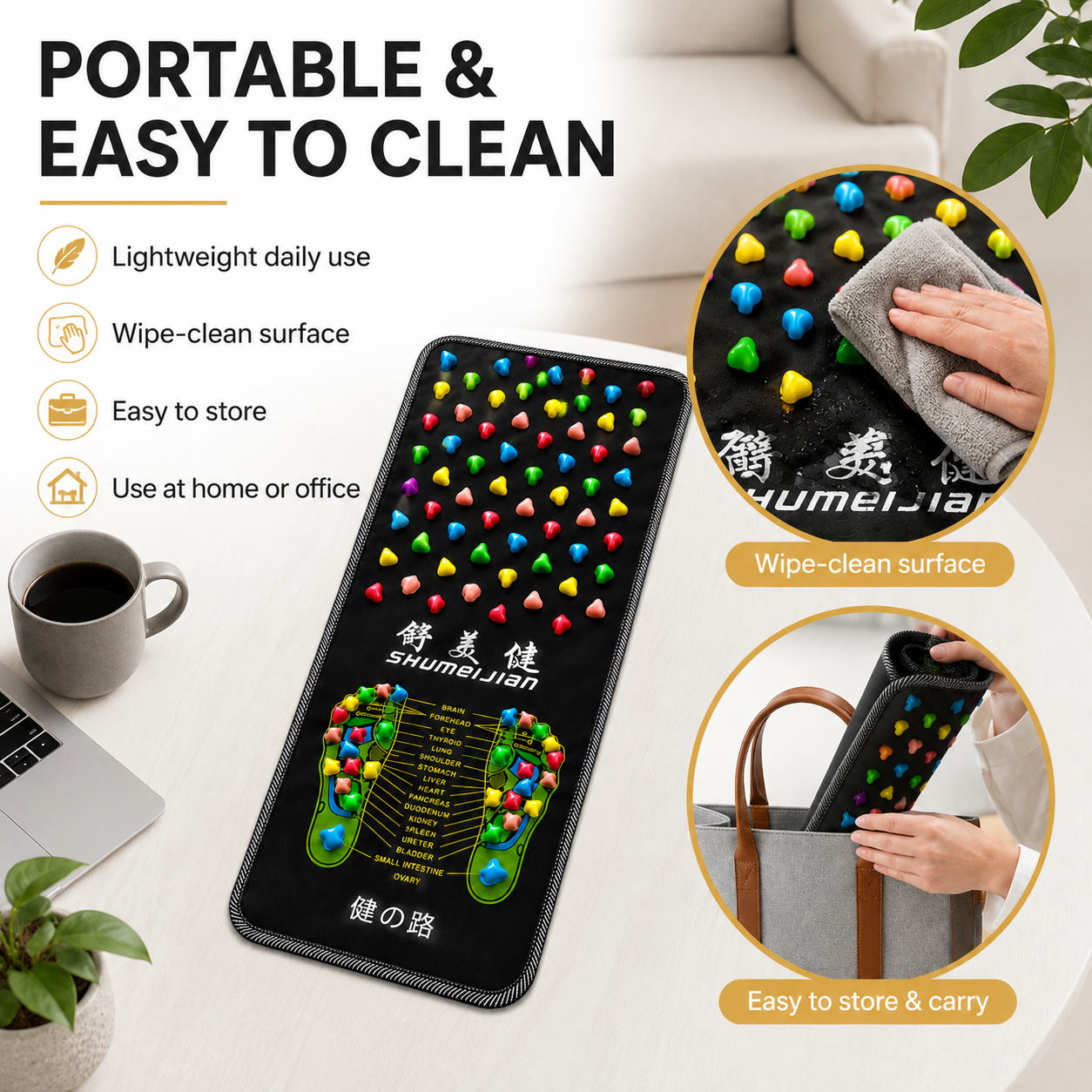 Textured Foot Comfort Mat – Non-Electric Standing Mat for Home & Daily Use