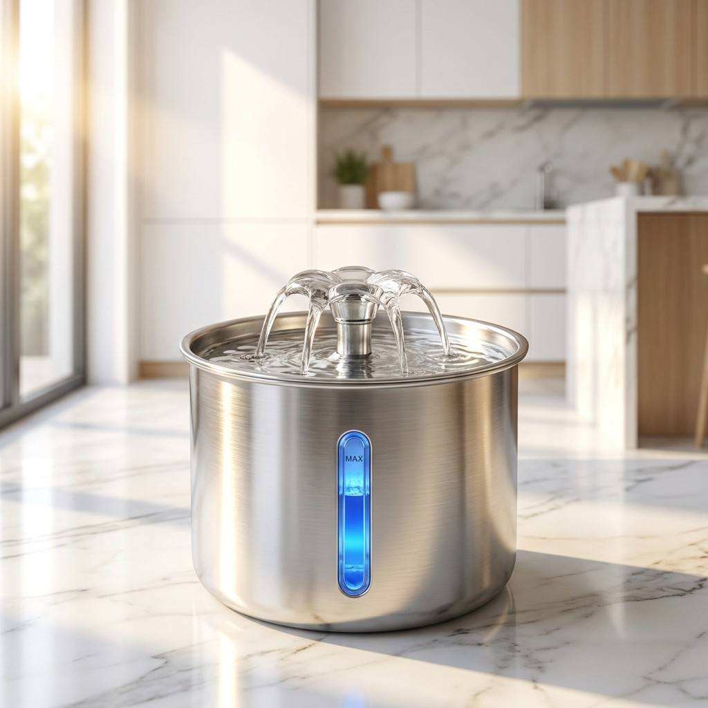 AquaPaw Stainless Steel Pet Water Fountain