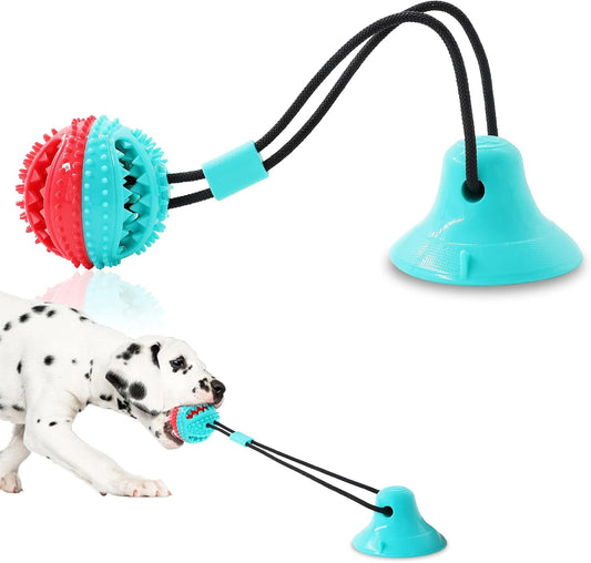 Dog Suction Cup Tug Toy with Rope Ball – Interactive Chew Toy for Indoor Tug-of-War Play