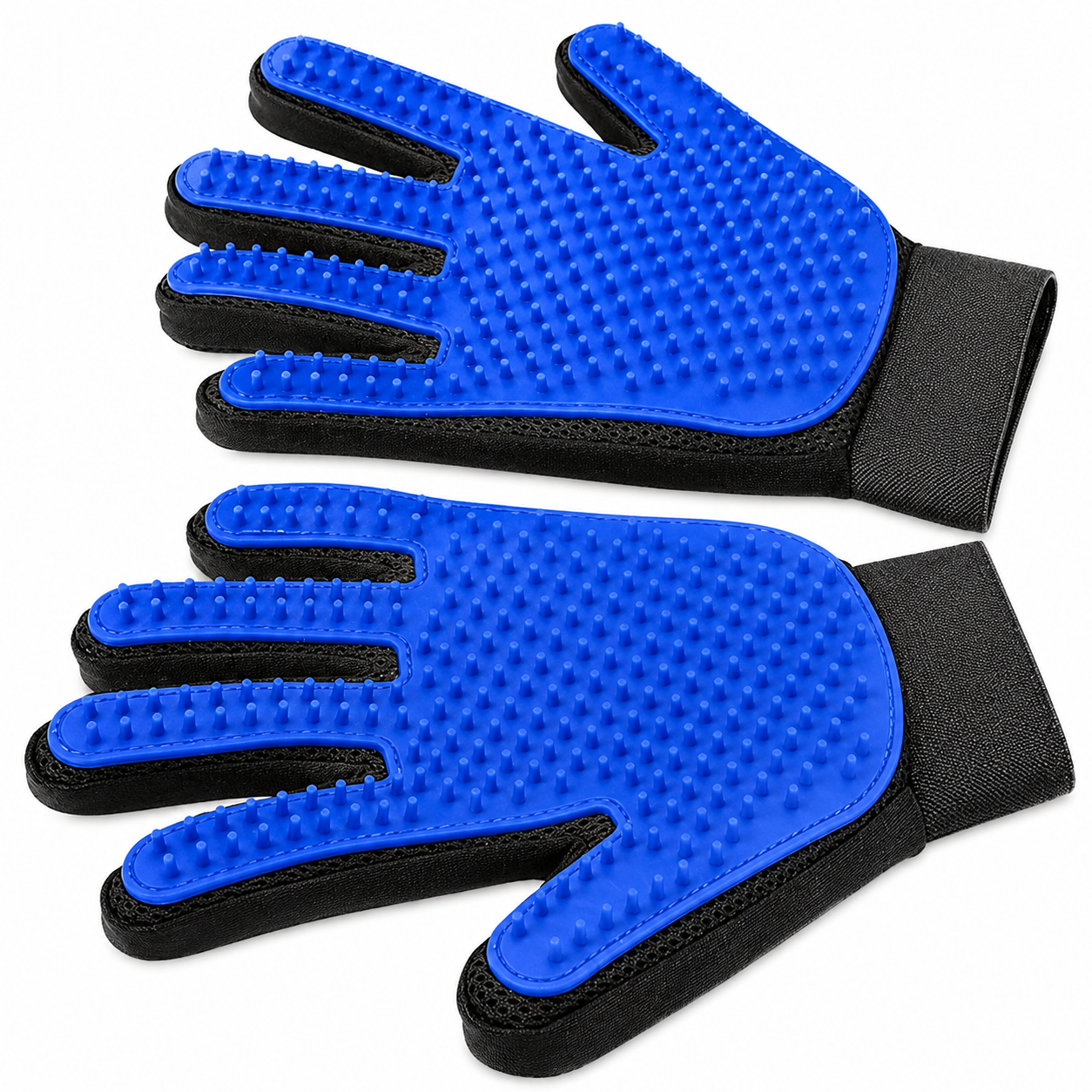 Pet Grooming Gloves for Dogs & Cats – 2 Pack Deshedding Hair Remover Massage Gloves for Bathing & Daily Grooming