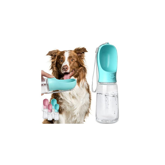Portable Dog Water Bottle – Travel Pet Drinking Bottle with Built-In Bowl for Walks, Trips & Outdoor Use