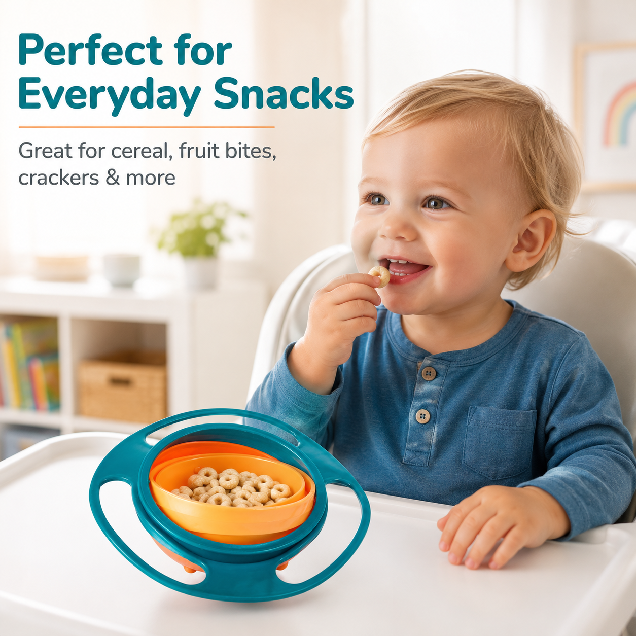 360° Rotating Spill-Proof Baby Gyro Bowl for Toddlers