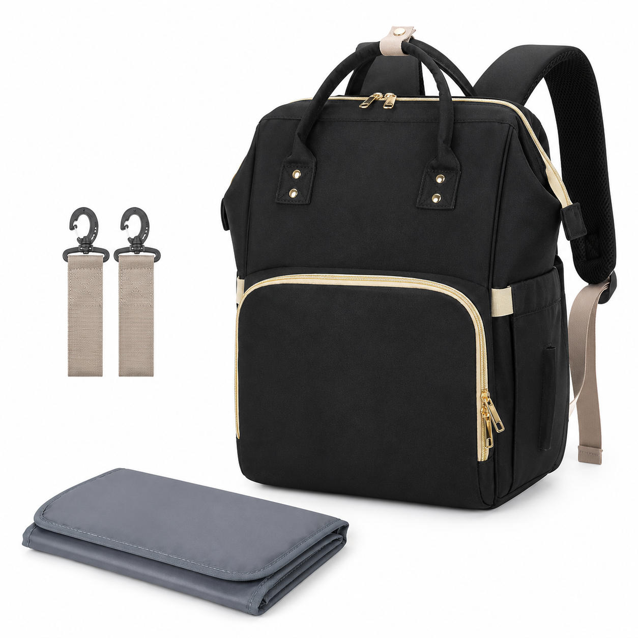 Baby Diaper Bag Backpack with Portable Changing Station – 3-in-1 Travel Bassinet, Changing Pad & Large Capacity Mommy Bag