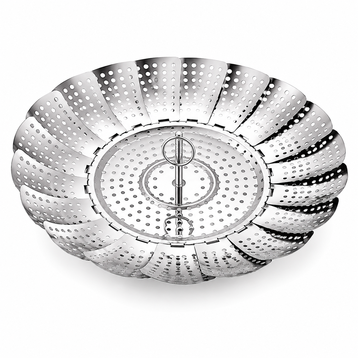 Stainless Steel Foldable Steamer Basket for Vegetables, Dumplings & Cooking