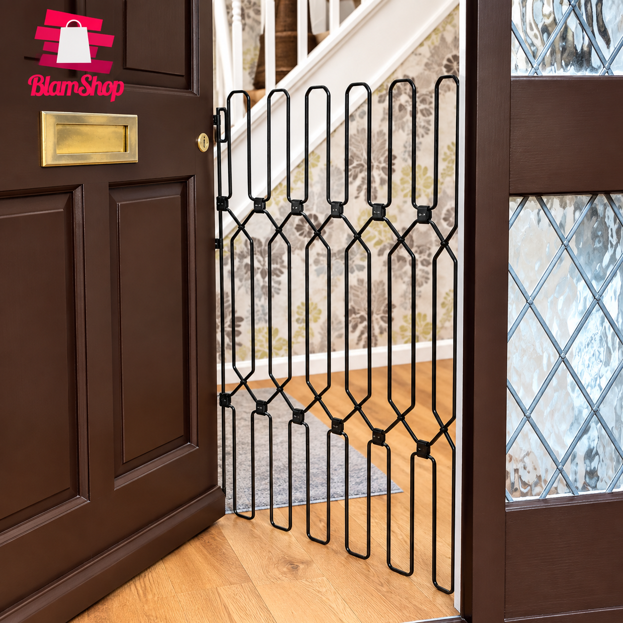 BlamGuard Retractable Metal Pet Gate