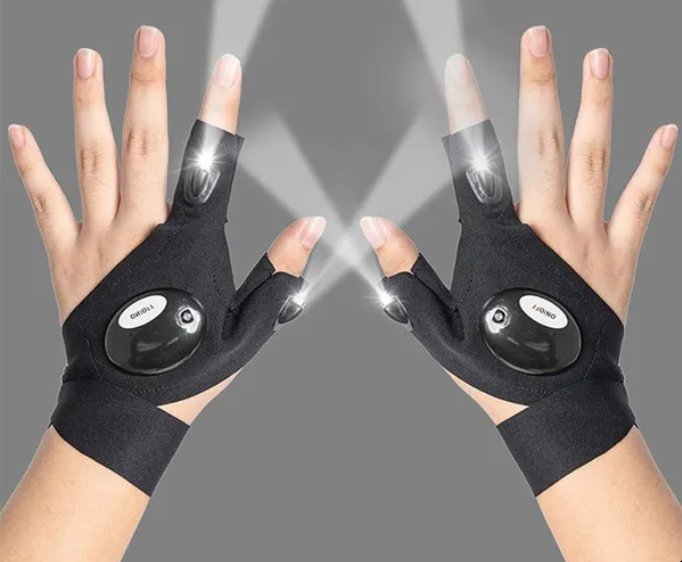 LED Light Gloves – Hands-Free Flashlight Gloves for Repair, Fishing & Outdoor Use