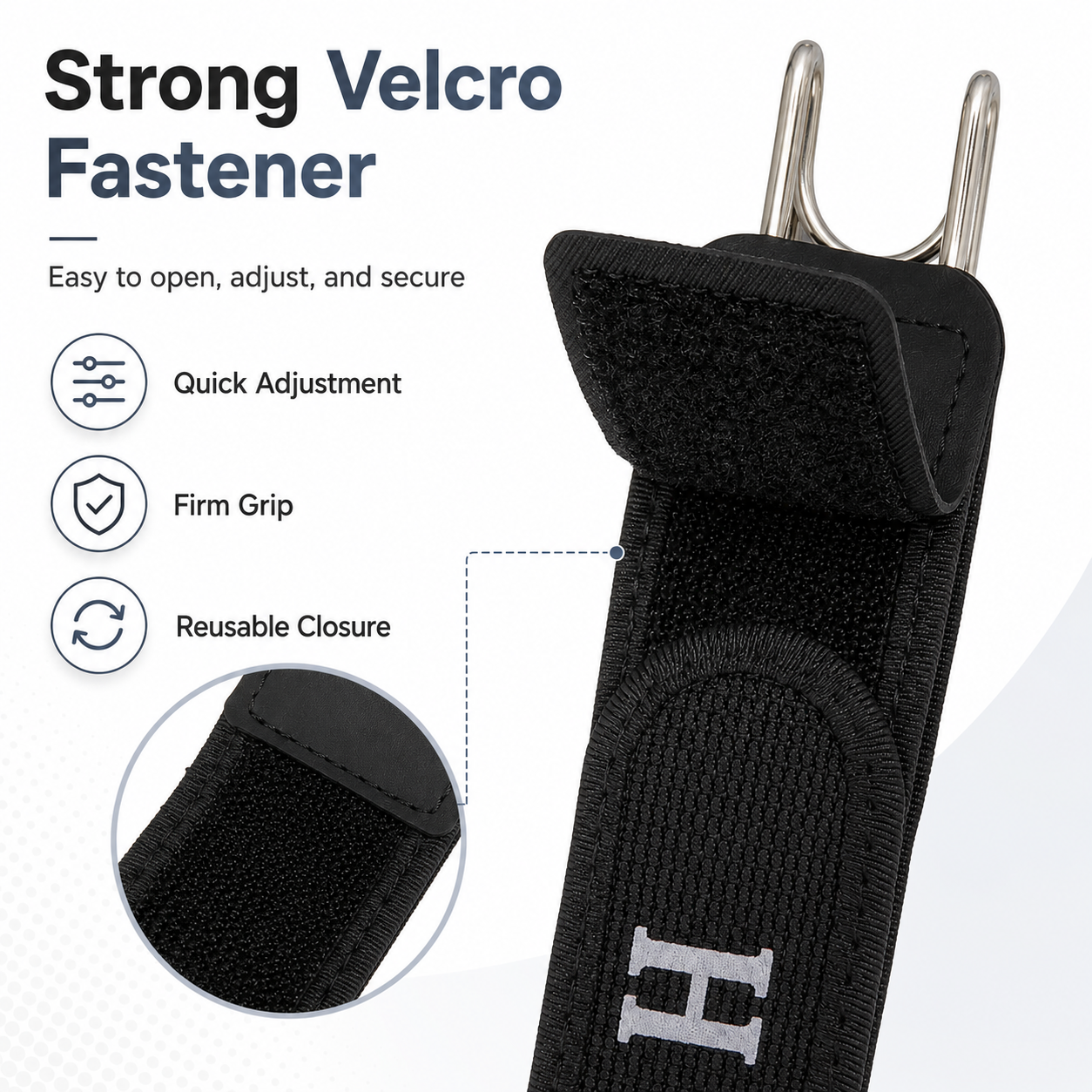 Velcro Waist Belt with Metal Hook | Elastic Adjustable No Buckle Lazy Belt for Men & Women (2 pcs)