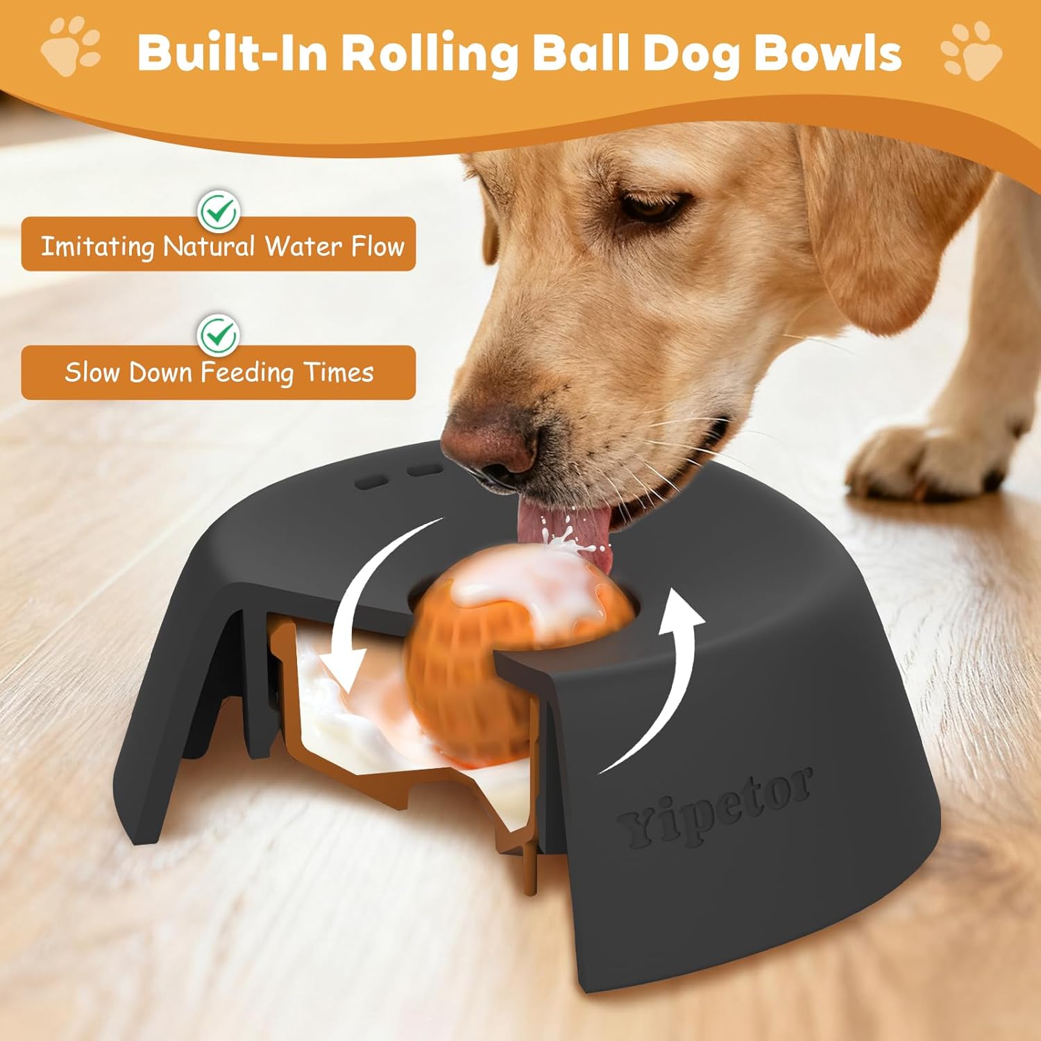 Slow Feeder Dog Bowl for Liquid Treats