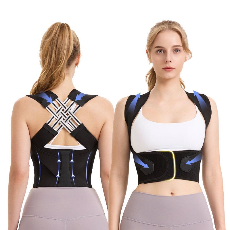 Adjustable Posture Corrector Belt for Men & Women, Back & Shoulder Support Brace with X-Strap Design