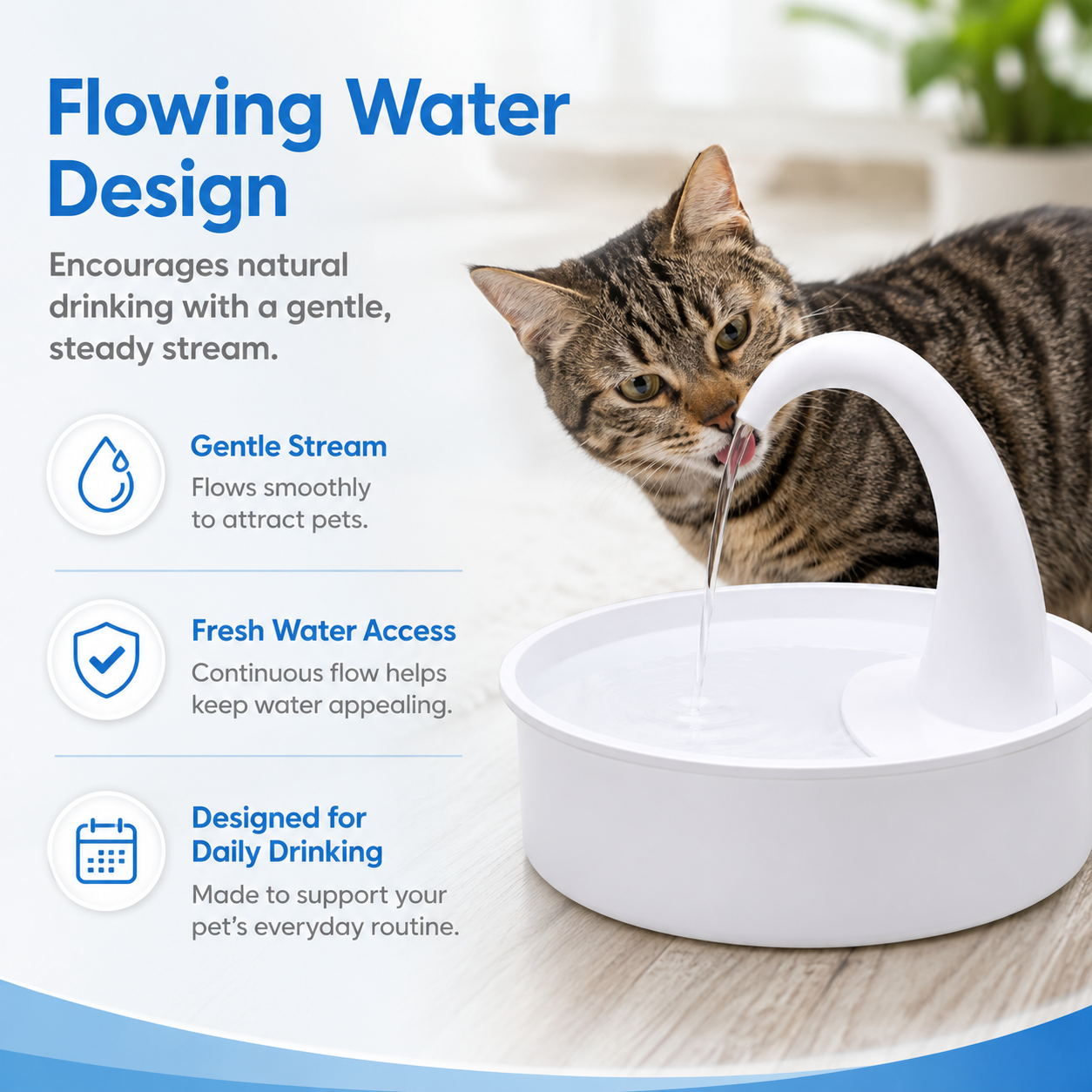 Cat Drinking Fountain – Automatic Pet Water Dispenser with Flowing Water Design for Cats & Small Pets