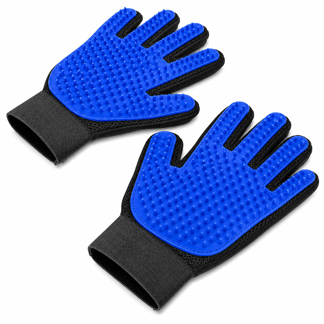 Pet Grooming Gloves for Dogs & Cats – 2 Pack Deshedding Hair Remover Massage Gloves for Bathing & Daily Grooming