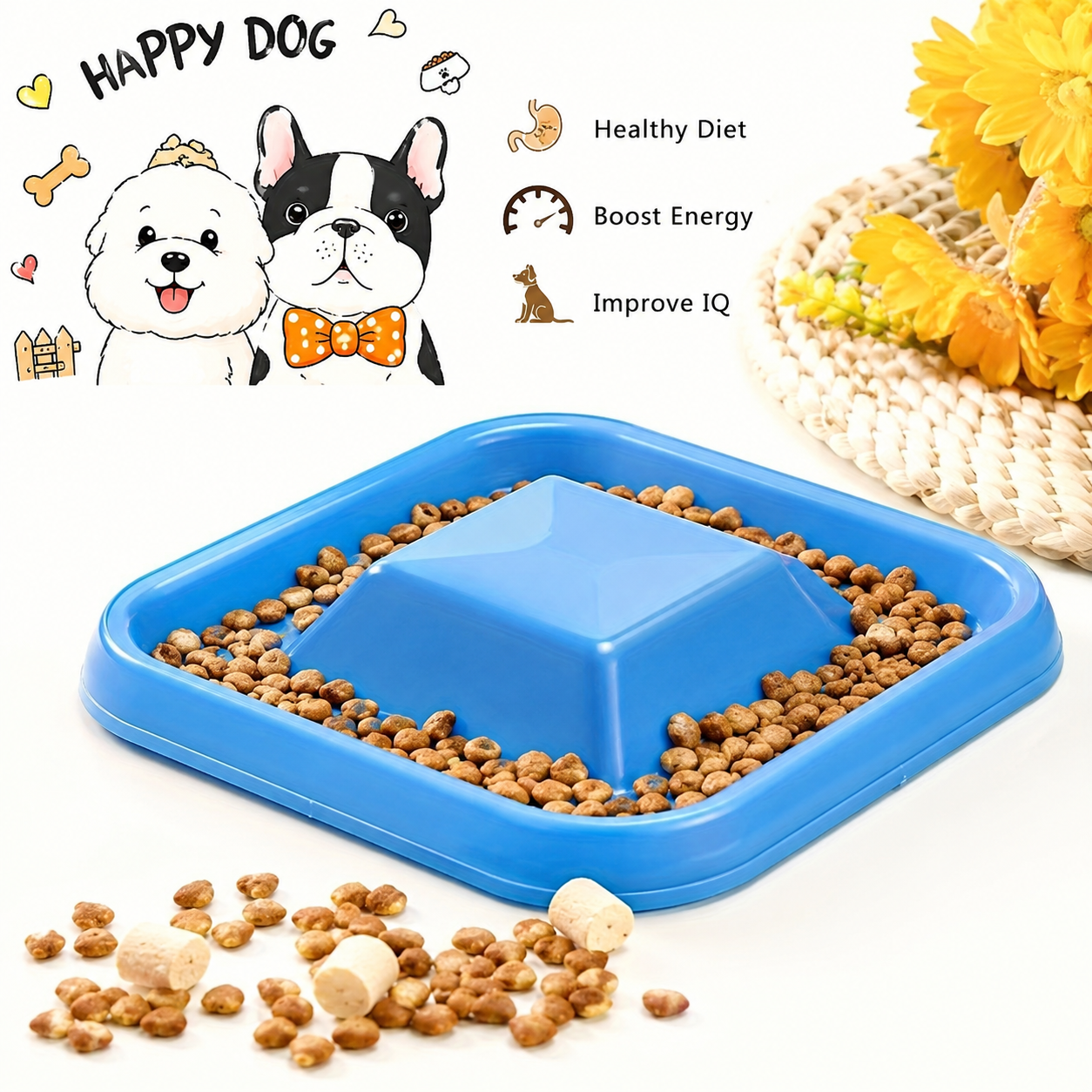 Pet Slow Feeder Liquid Treat Bowl for Cats and Dogs