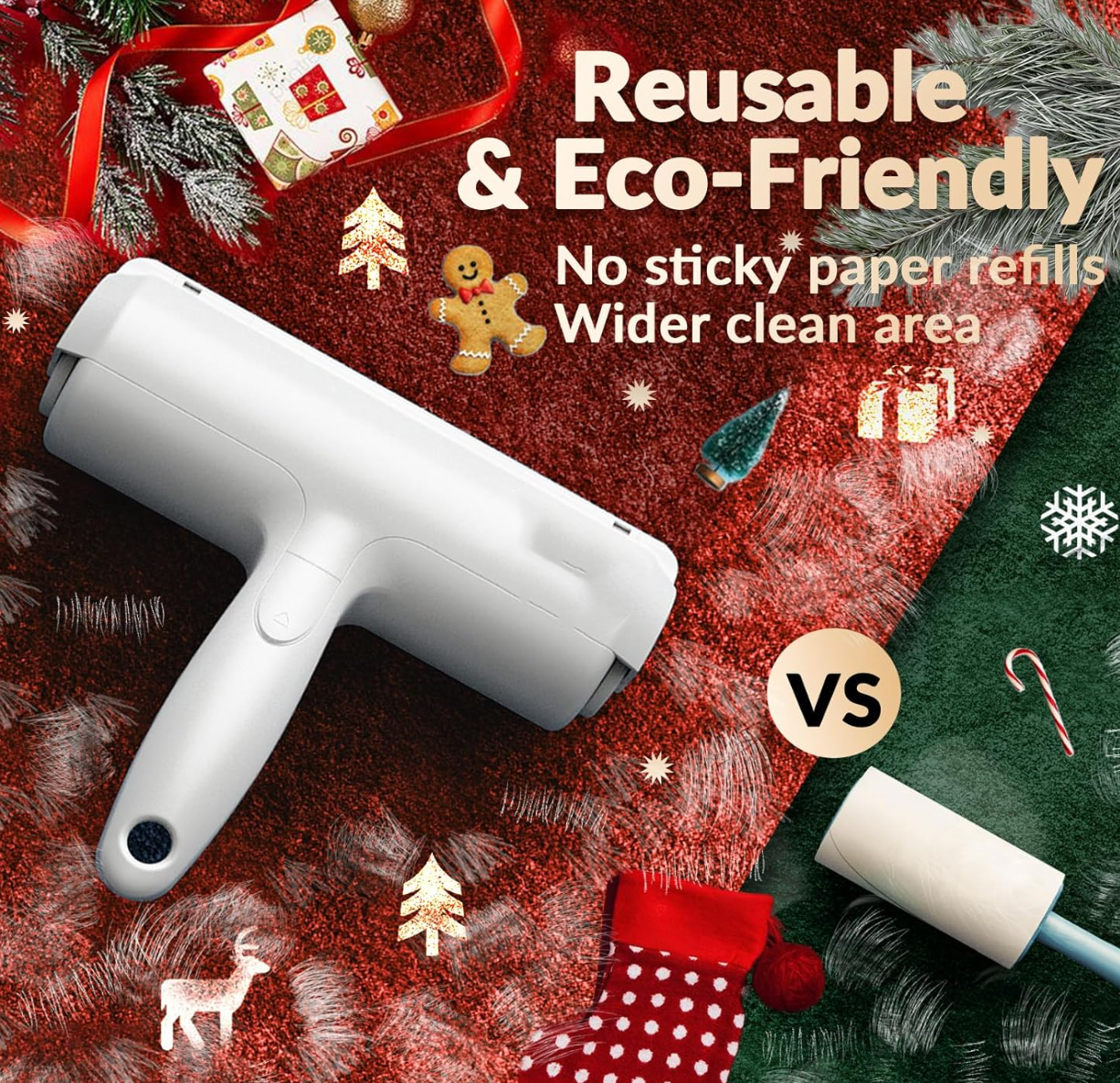 Reusable Pet Hair Remover Roller – Self-Cleaning Lint Brush for Dogs & Cats