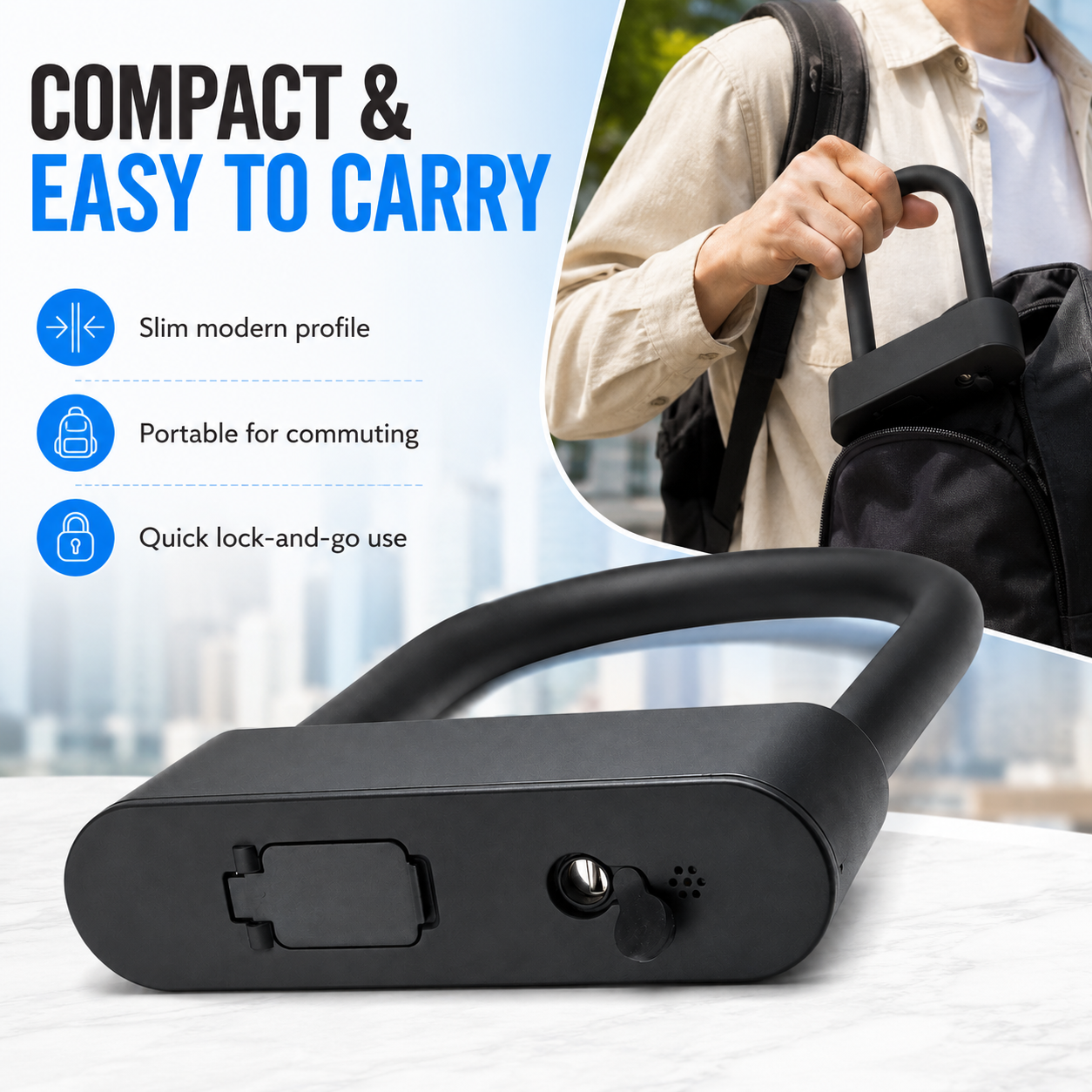 NFC Smart Bike Lock – Keyless Anti-Theft Lock for Bikes, E-Bikes & Scooters