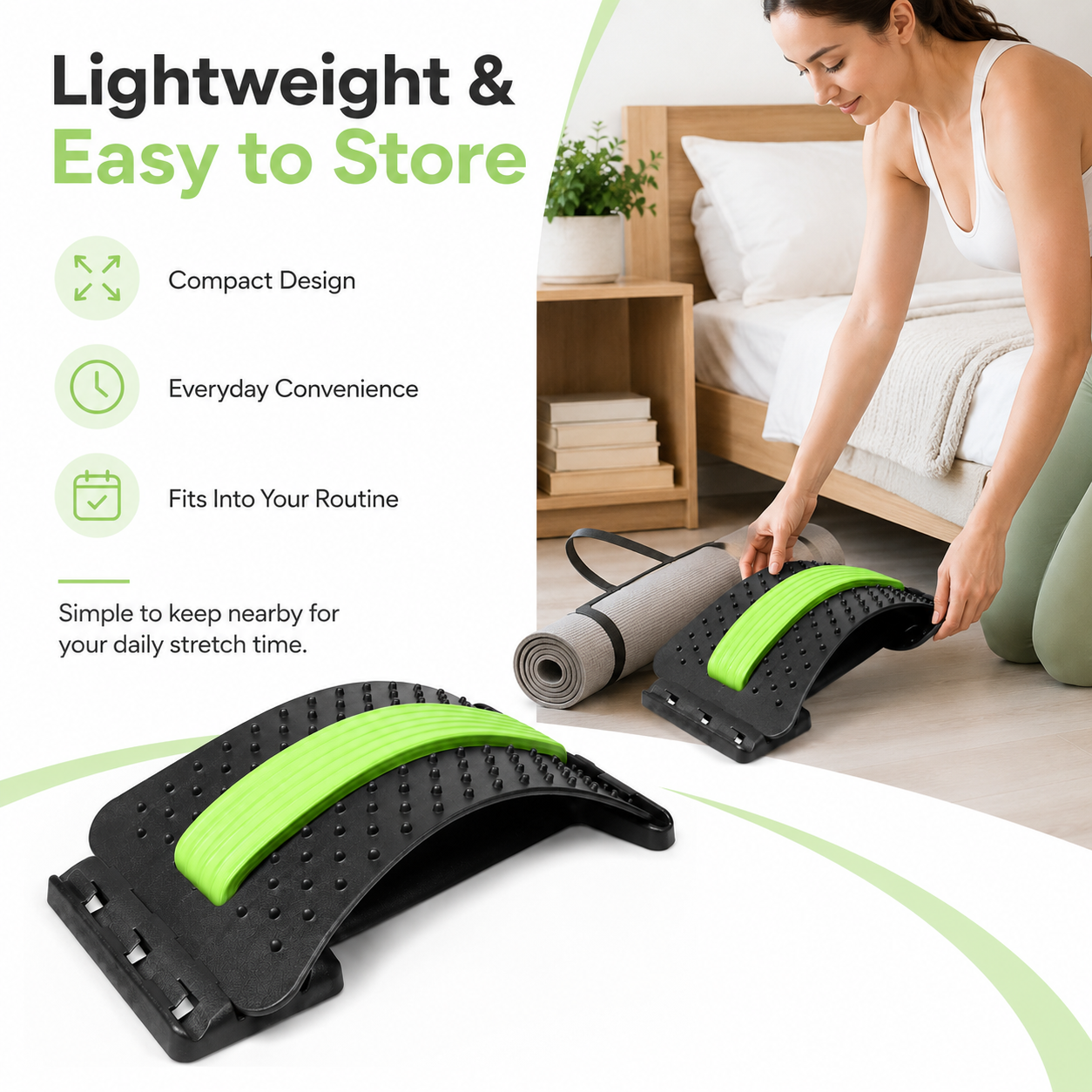 Back Stretcher & Support Arc – Adjustable Back Massage Board for Home, Fitness & Daily Relaxation