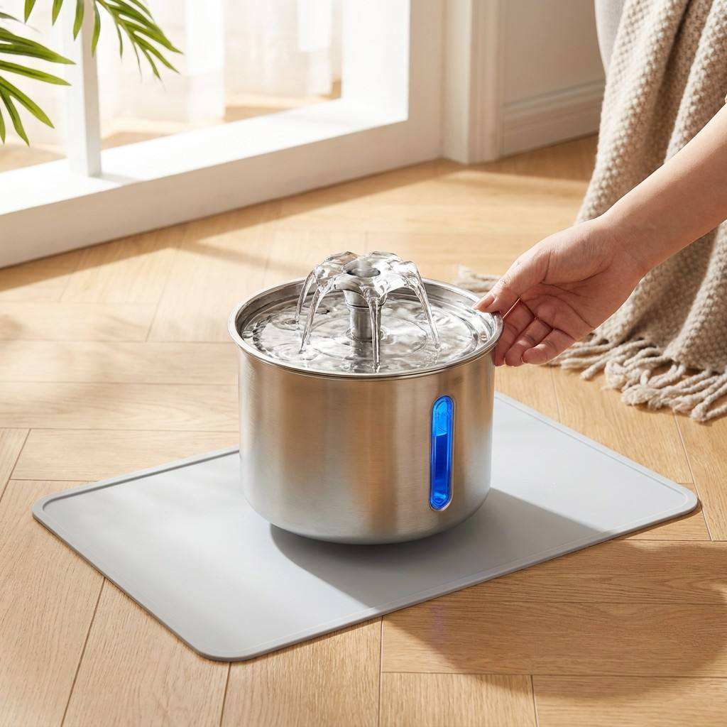 AquaPaw Stainless Steel Pet Water Fountain