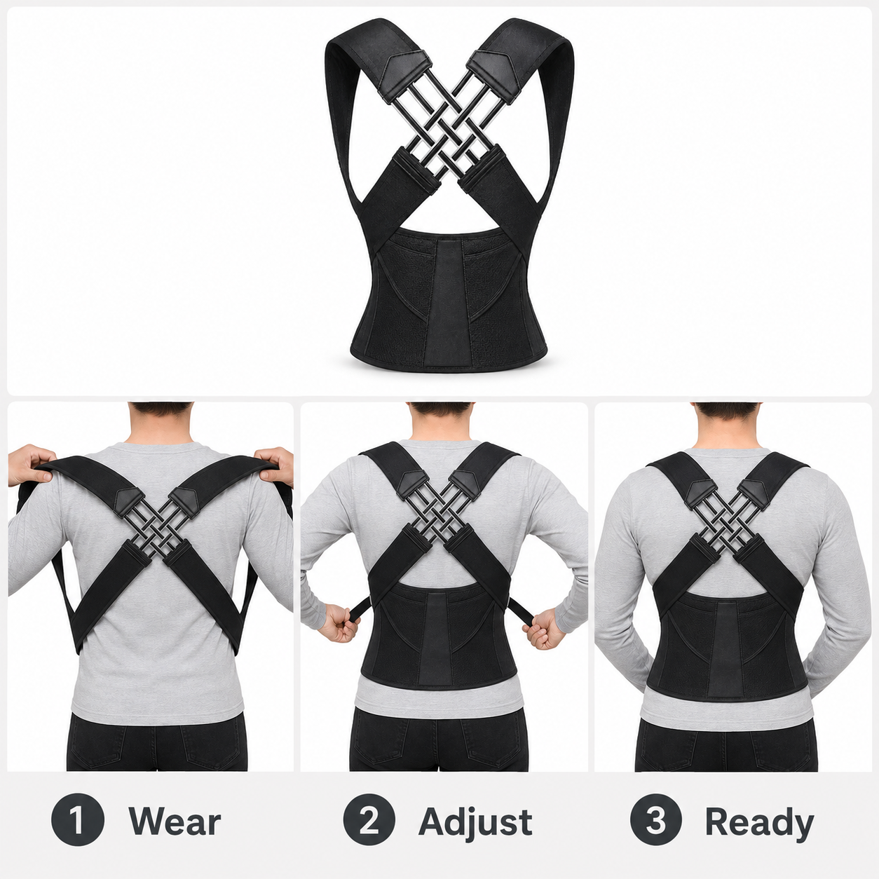 Adjustable X-Back Comfort Strap for Men & Women – Lightweight Daily Wear Support strap