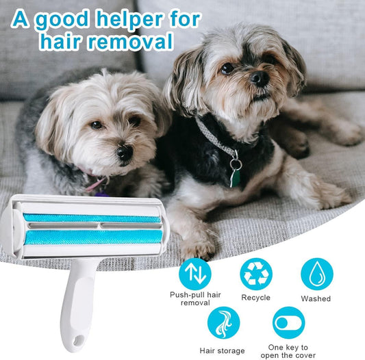 Reusable Pet Hair Remover Roller – Self-Cleaning Fur & Lint Cleaner for Dogs, Cats, Sofas, Clothes & Car Seats