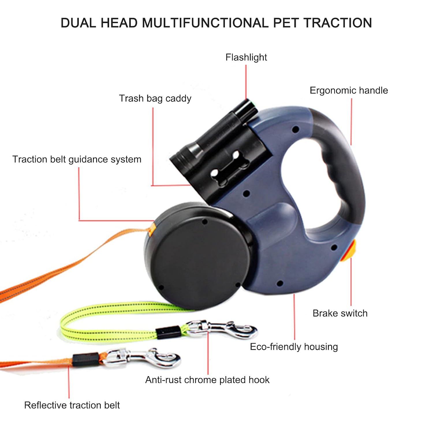 Retractable Pet Leash with Light