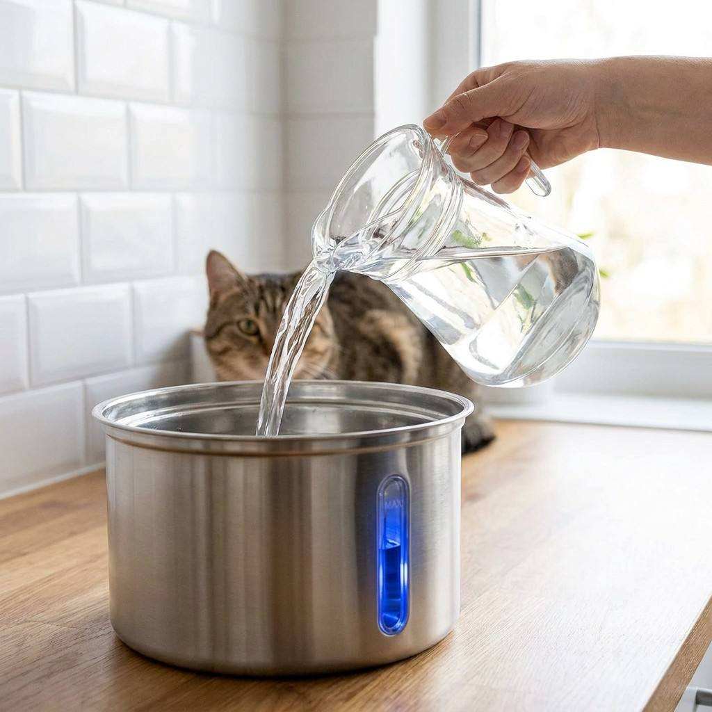 AquaPaw Stainless Steel Pet Water Fountain