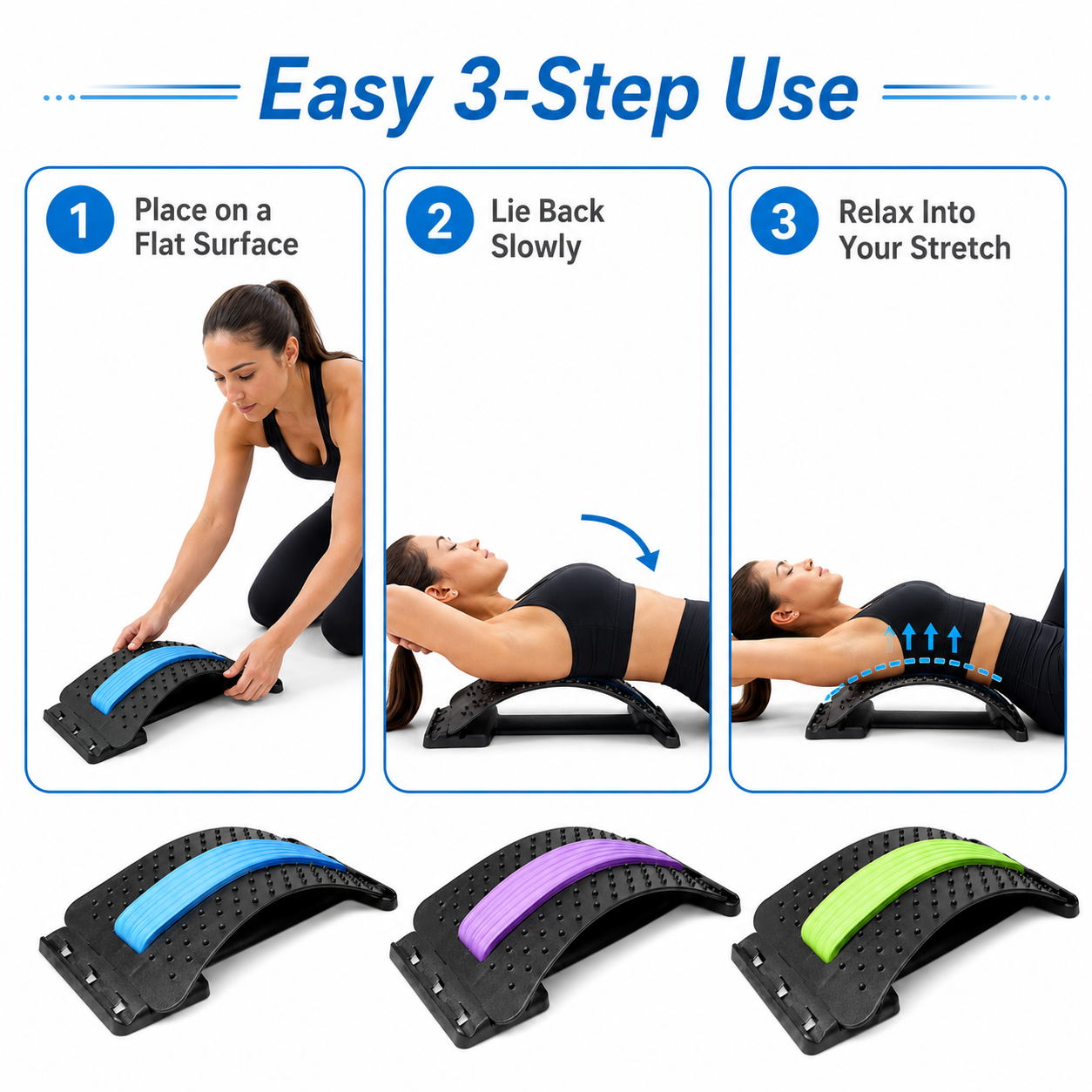 Back Stretcher & Support Arc – Adjustable Back Massage Board for Home, Fitness & Daily Relaxation