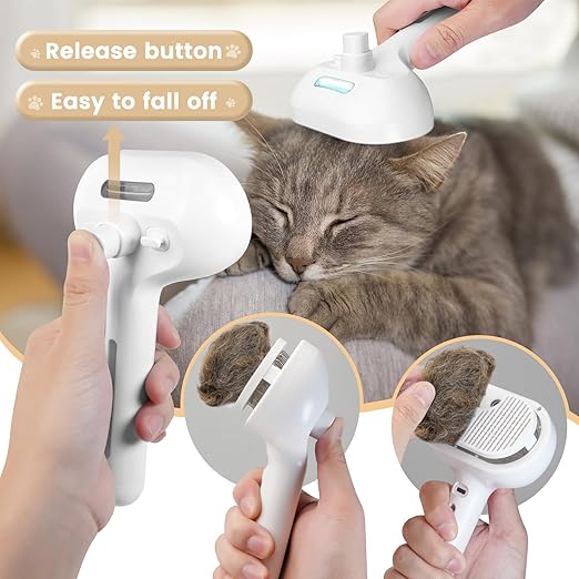 FurEase Self-Cleaning Pet Grooming Brush