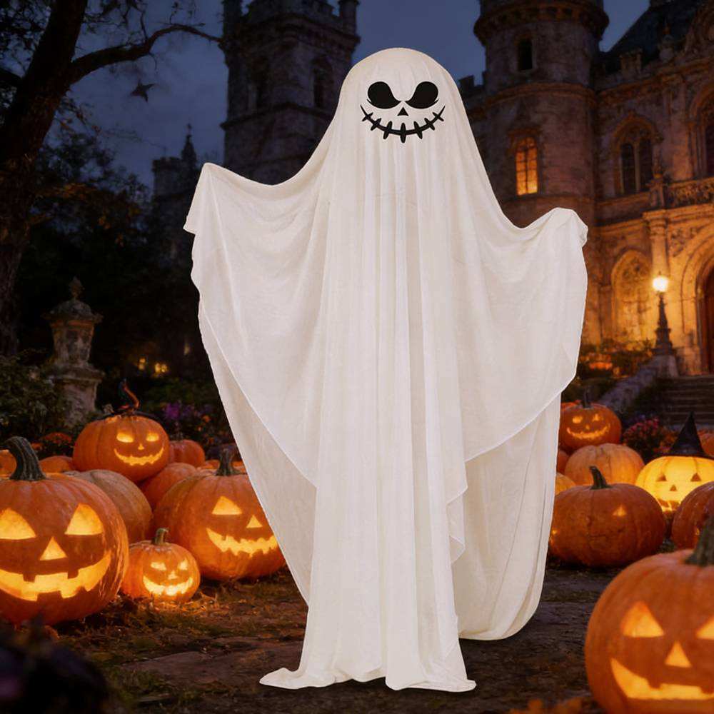 HauntGlow Large LED Ghost – Light-Up Halloween Outdoor Decoration
