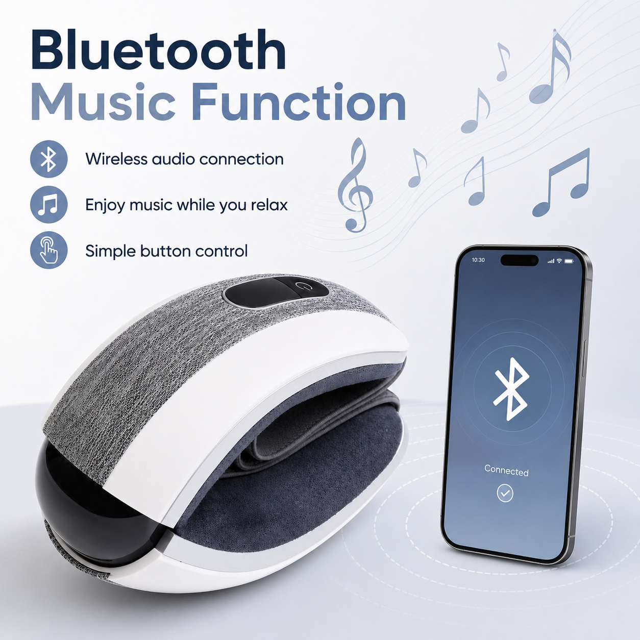 Bluetooth Music Eye Massager with Hot Pack