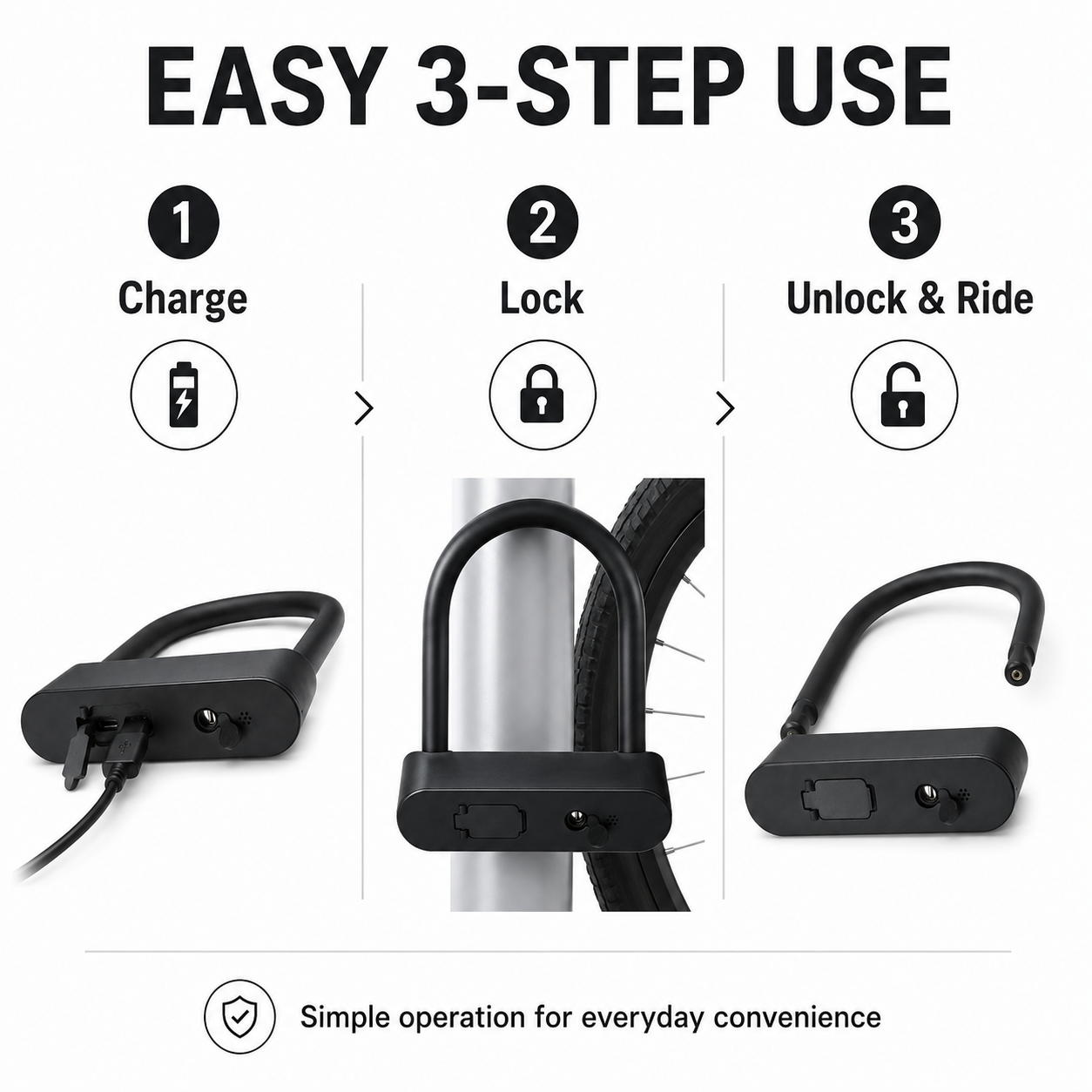 NFC Smart Bike Lock – Keyless Anti-Theft Lock for Bikes, E-Bikes & Scooters