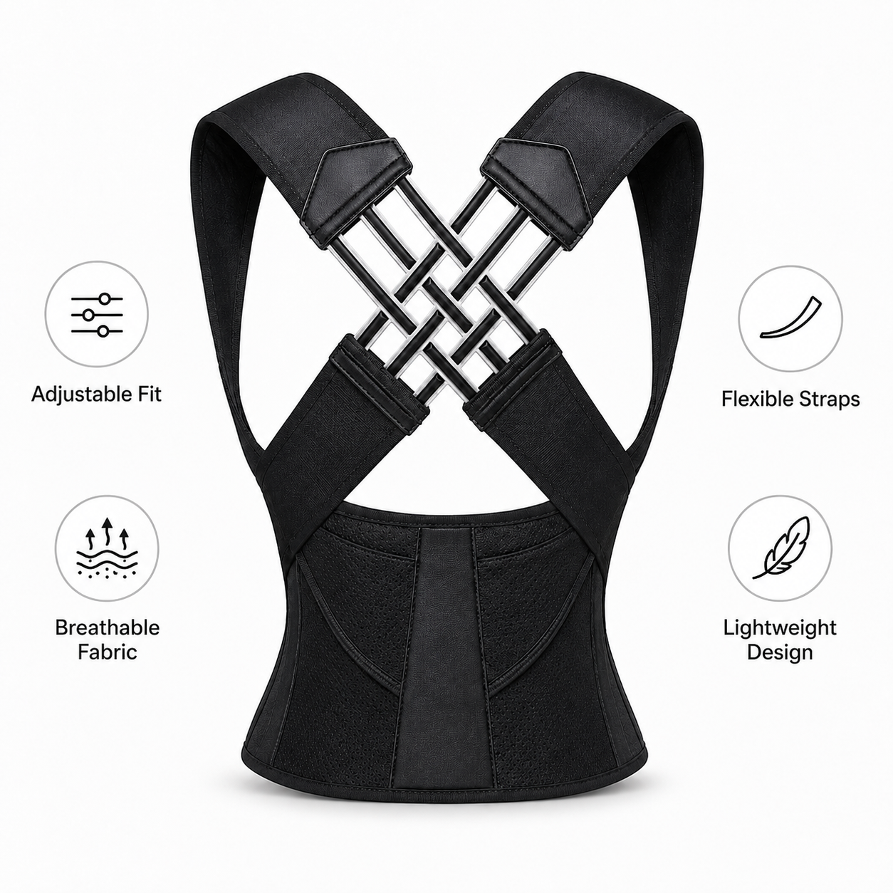 Adjustable X-Back Comfort Strap for Men & Women – Lightweight Daily Wear Support strap