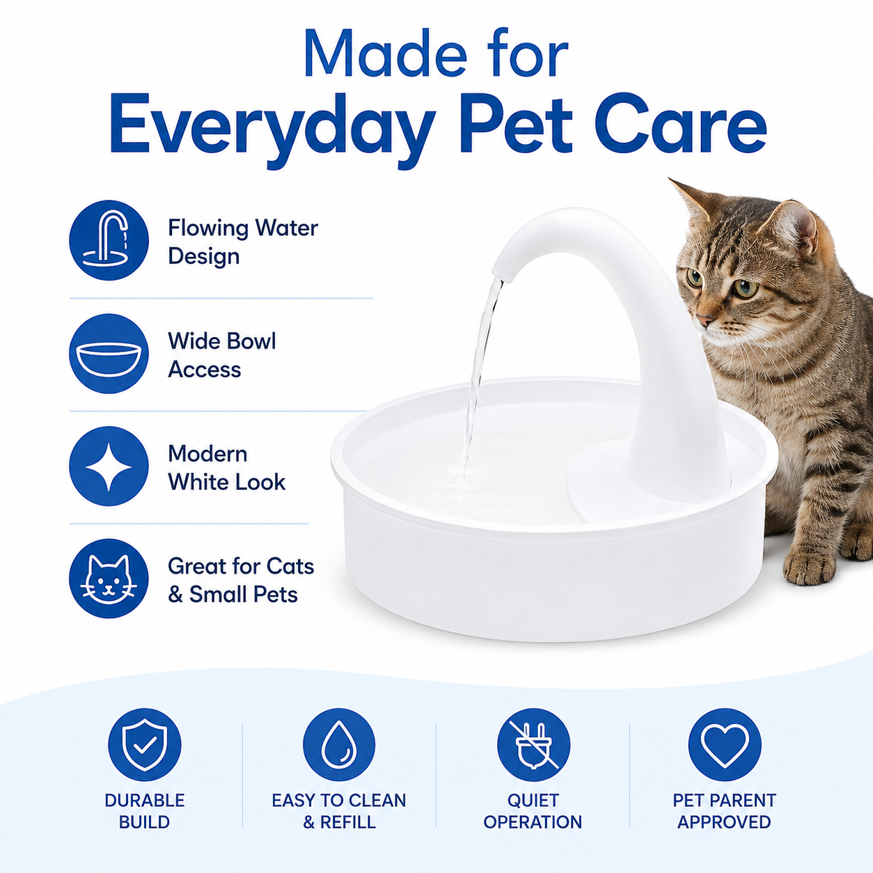 Cat Drinking Fountain – Automatic Pet Water Dispenser with Flowing Water Design for Cats & Small Pets