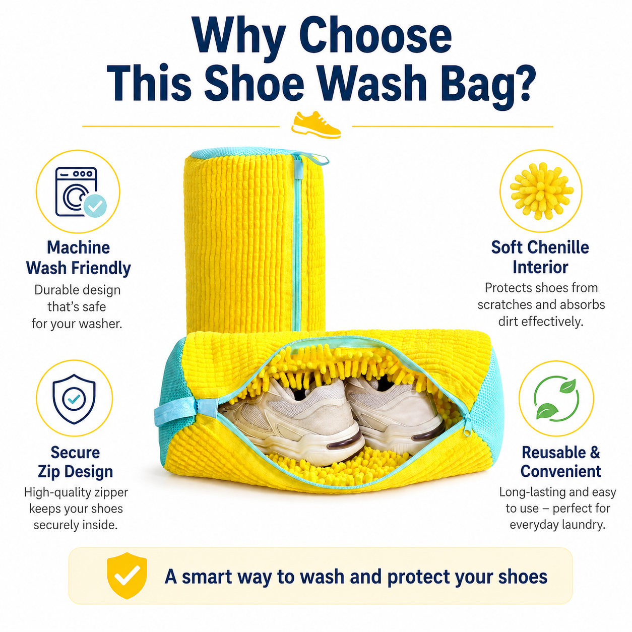 Shoe Washing Machine Bag