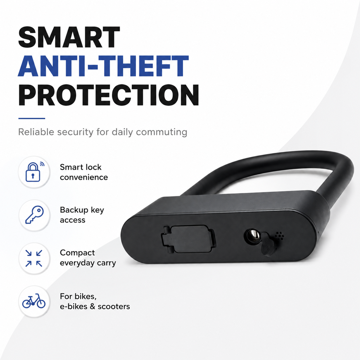 NFC Smart Bike Lock – Keyless Anti-Theft Lock for Bikes, E-Bikes & Scooters