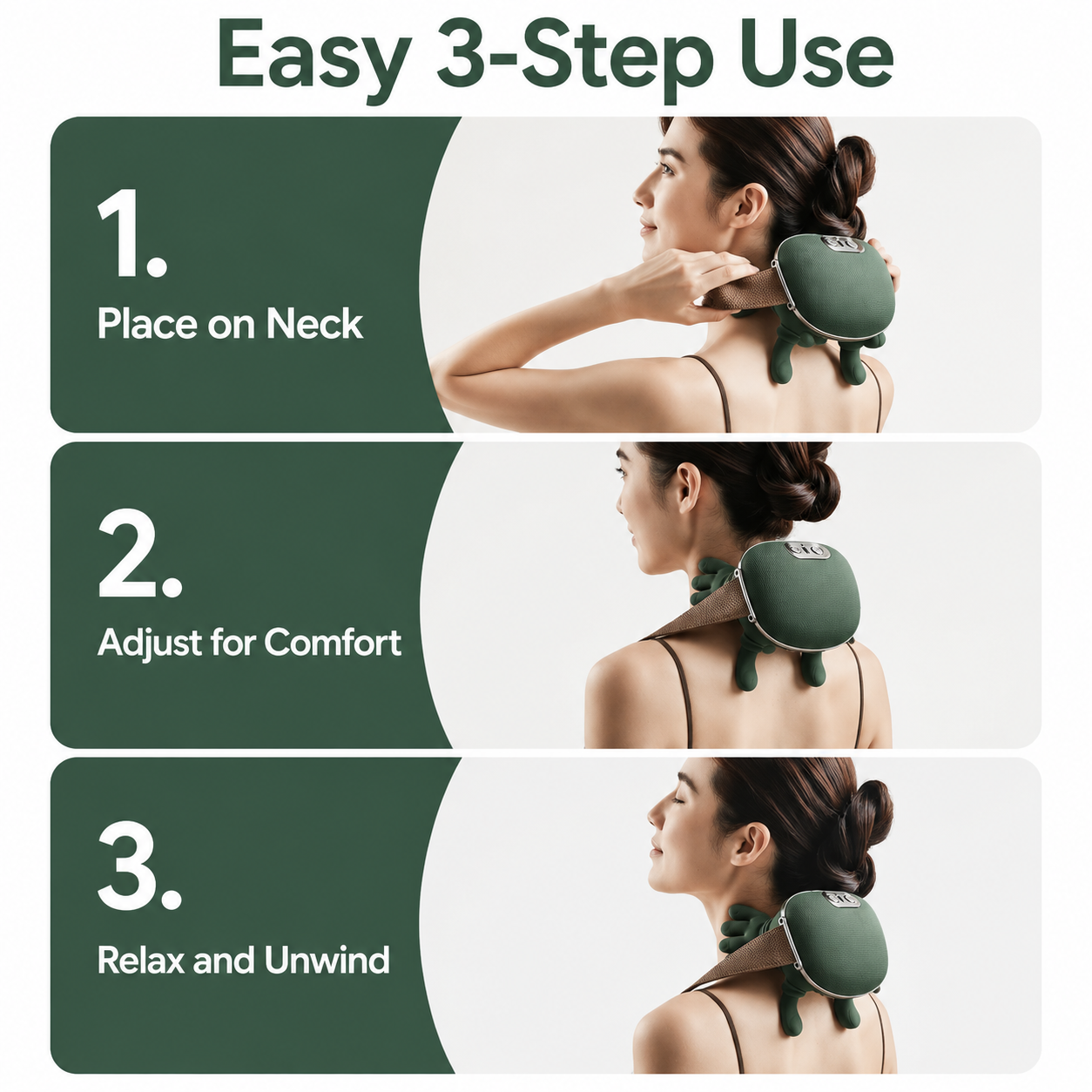 Hand-Shaped Portable Neck & Shoulder Comfort Massager | Compact Electric Relaxation Device