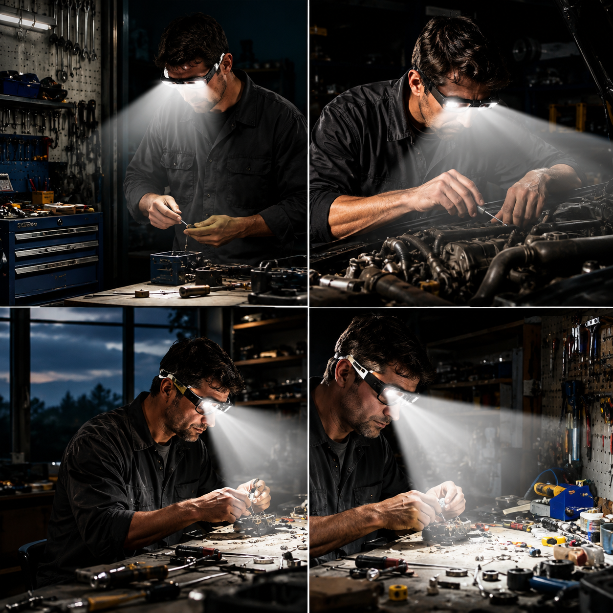 Rechargeable LED Light Glasses