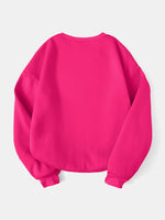 Fashion letter print sweatshirt crew neck casual sweatshirt for winter & fall women's clothing