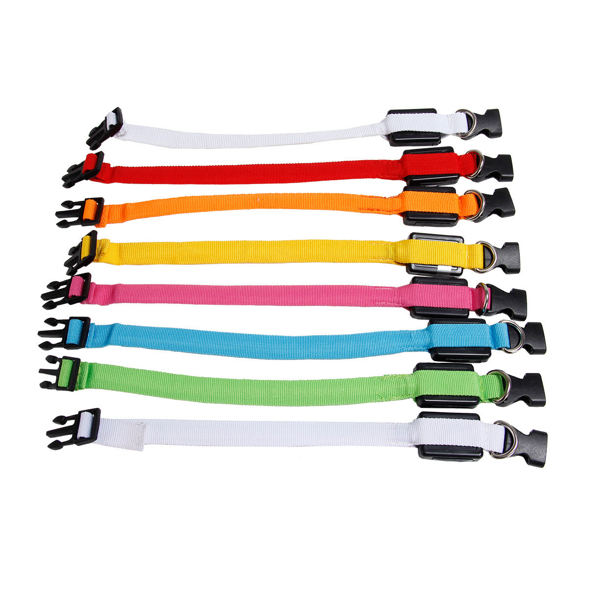 Adjustable Shiny Dot Polyester Dog Collar